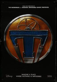 2c781 TOMORROWLAND teaser DS 1sh '15 Walt Disney, cool image of retro sci-fi logo!