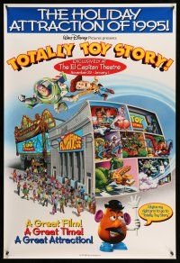 2c785 TOTALLY TOY STORY DS 1sh '95 cool artwork of Toy Story funhouse!