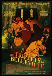 2c792 TRIPLETS OF BELLEVILLE DS 1sh '03 Les Triplettes de Bellville, great cartoon art!
