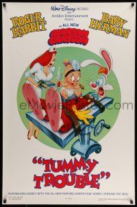 2c795 TUMMY TROUBLE DS 1sh '89 Roger Rabbit & sexy Jessica with doctor Baby Herman!