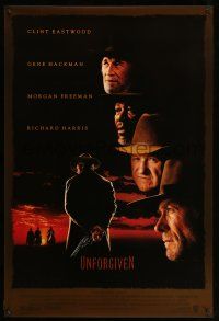 2c804 UNFORGIVEN DS 1sh '92 classic image of gunslinger Clint Eastwood w/back turned!
