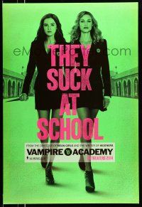 2c806 VAMPIRE ACADEMY teaser DS 1sh '14 Zoey Deutch, Gabriel Byrne, cool green image!