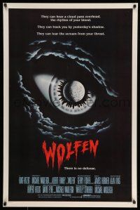 2c832 WOLFEN int'l 1sh '81 really cool horror art of moon & clouds as eye, There is no defense!