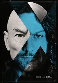 2c843 X-MEN: DAYS OF FUTURE PAST style A teaser DS 1sh '14 combined faces of Stewart & McAvoy!