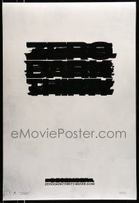 2c849 ZERO DARK THIRTY teaser DS 1sh '12 Jessica Chastain, cool redacted title design!