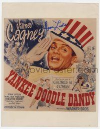 2d0369 JOAN LESLIE signed color 11x14 REPRO '80s great image of the 6-sheet for Yankee Doodle Dandy!