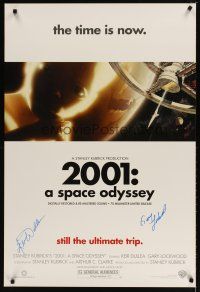 2d0608 2001: A SPACE ODYSSEY signed DS 1sh R00 by BOTH Keir Dullea AND Gary Lockwood, Kubrick!
