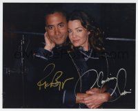 2d0688 BABYLON 5 signed color 8x10 REPRO still '00s by BOTH Claudia Christian AND Richard Biggs!