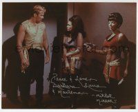 2d0693 BARBARA LUNA signed color 8x10 REPRO still '90s she played Marlena Moreau in TV's Star Trek!