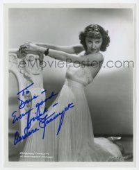 2d0970 BARBARA STANWYCK signed 8x10 REPRO still '89 sexy young portrait of the leading lady!