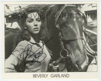2d0973 BEVERLY GARLAND signed 8x10 REPRO still '80s great c/u of the sexy actress with horses!