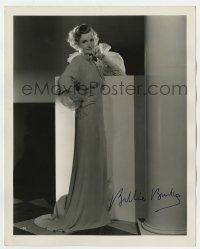 2d0474 BILLIE BURKE signed deluxe 8x10 still '33 modeling a beautiful formal gown in Dinner at Eight