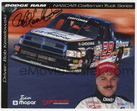 2d0443 BOB KESELOWSKI signed color 8x10 still '90s the NASCAR race car driver & his Mopar truck!