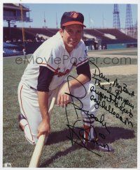 2d0705 BROOKS ROBINSON signed color 8x10 REPRO still '90s the Baltimore Orioles baseball player!