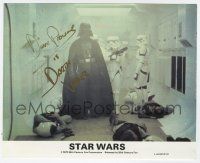 2d0729 DAVID PROWSE signed color 8x10 REPRO still '00s as Darth Vader in a scene from Star Wars
