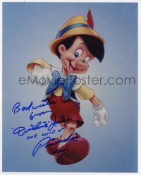 2d0739 DICKIE JONES signed color 8x10 REPRO still '90s he voiced Disney's Pinocchio, dancing!