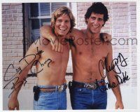 2d0745 DUKES OF HAZZARD signed color 8x10 REPRO still '90s by Byron Cherry AND Christopher Mayer!