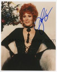 2d0786 JILL ST. JOHN signed color 8x10 REPRO still '90s sexy portrait in super revealing dress!