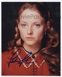 2d0789 JODIE FOSTER signed color 8x10 REPRO still '00s great portrait of her as a young woman!