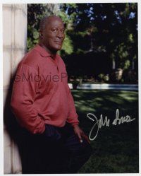 2d0790 JOHN AMOS signed color 8x10 REPRO still '90s great casual portrait standing outside!