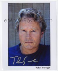 2d0794 JOHN SAVAGE signed color 8x10 REPRO still '90s great head & shoulders portrait of the actor!