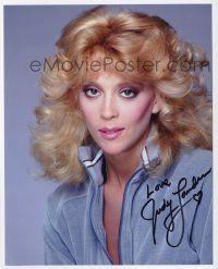2d0799 JUDY LANDERS signed color 8x10 REPRO still '90s head & shoulders close up of the sexy blonde!