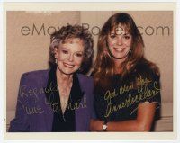 2d0806 JUNE LOCKHART/ANNE LOCKHART signed color 8x10 REPRO still '80s by BOTH the mother & daughter!