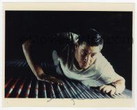 2d0810 KEANU REEVES signed color 8x10 REPRO still '00s intense scene on top of bus from Speed!