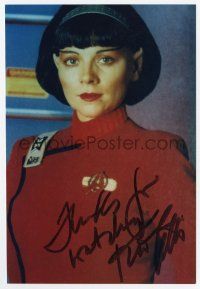 2d0816 KIM CATTRALL signed color 4x6 REPRO still '90s in costume as Lt. Valeris in Star Trek IV!