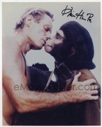 2d0817 KIM HUNTER signed color 8x10 REPRO still '90s Dr. Zira kissing Heston in Planet of the Apes!