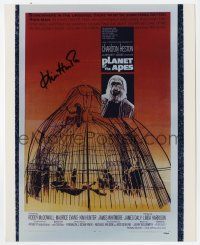 2d0819 KIM HUNTER signed color 8x10 REPRO still '90s on an image of the Planet of the Apes 1-sheet!