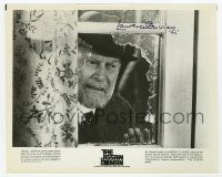 2d0521 LAURENCE OLIVIER signed 8x10 still '83 great close up by broken window from The Jigsaw Man!