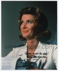 2d0831 LOIS MAXWELL signed color 8x10 REPRO still '80s close up as James Bond's Miss Moneypenny!
