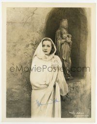 2d0529 MARLENE DIETRICH signed 8x10.25 still '37 wonderful portrait wearing hooded robe!