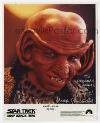 2d0845 MAX GRODENCHIK signed color 8x10 REPRO still '00s as Rom in Star Trek: Deep Space Nine!