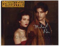 2d0850 MICHAEL PARE signed color 8x10 REPRO still '80s in a great close up from Streets of Fire!