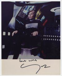 2d0852 MICHAEL YORK signed color 8x10 REPRO still '80s great close up in a scene from Logan's Run!