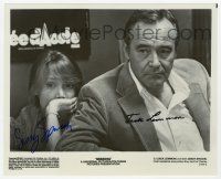 2d0539 MISSING signed 8x10 still '82 by BOTH Jack Lemmon AND Sissy Spacek, great close up!