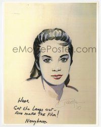 2d0863 NANCY KWAN signed color 8x10 REPRO '10 artwork of the pretty Asian star by Tibbetts!