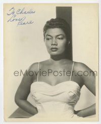2d0550 PEARL BAILEY signed deluxe 8x10 still '50s portrait of the African-American actress/singer!