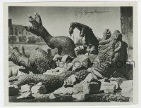 2d1121 RAY HARRYHAUSEN signed 8x10 REPRO still '80s the monster from 20 Million Miles to Earth!
