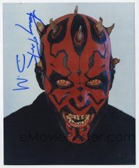 2d0878 RAY PARK signed color 8x10 REPRO still '00s portrait as Darth Maul from Star Wars Episode I