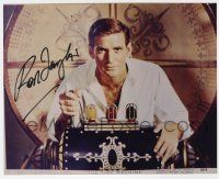 2d0894 ROD TAYLOR signed color 8x10 REPRO still '80s on the classic Time Machine scene from LC!