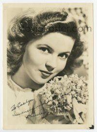 2d0129 SHIRLEY TEMPLE signed deluxe 5x7 still '40s pretty portrait of the actress as a teenager!