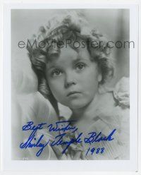 2d1145 SHIRLEY TEMPLE signed 8x10 REPRO still '88 angelic head & shoulders c/u of the child star!