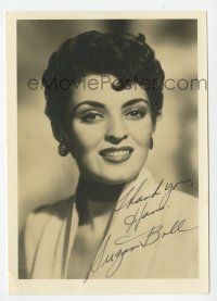 2d0130 SUZAN BALL signed deluxe 5x7 still '50s smiling portrait of the pretty Universal actress!