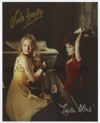 2d0917 TASTE THE BLOOD OF DRACULA signed color 8x10 REPRO still '70 by Linda Hayden AND Isla Blair!