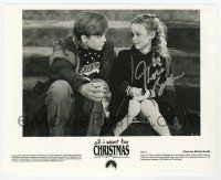 2d0568 THORA BIRCH signed 8x10 still '91 great close up as a kid in All I Want For Christmas!