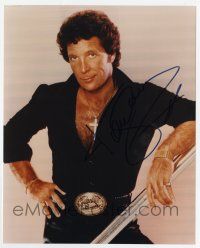 2d0925 TOM JONES signed color 8x10 REPRO still '00s the famous singer with his shirt open!