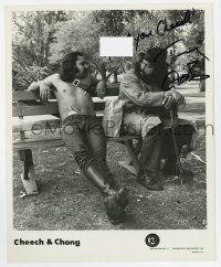 2d0572 TOMMY CHONG signed 8x10 still '70s he wrote a nasty inscription about Cheech Marin!